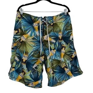 Corona Extra Men's Board Shorts Swim Trunks Size 36 Beer Logo Drawstring Beach
